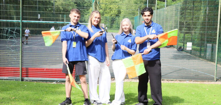 Public Services students outside Dalehead Courts