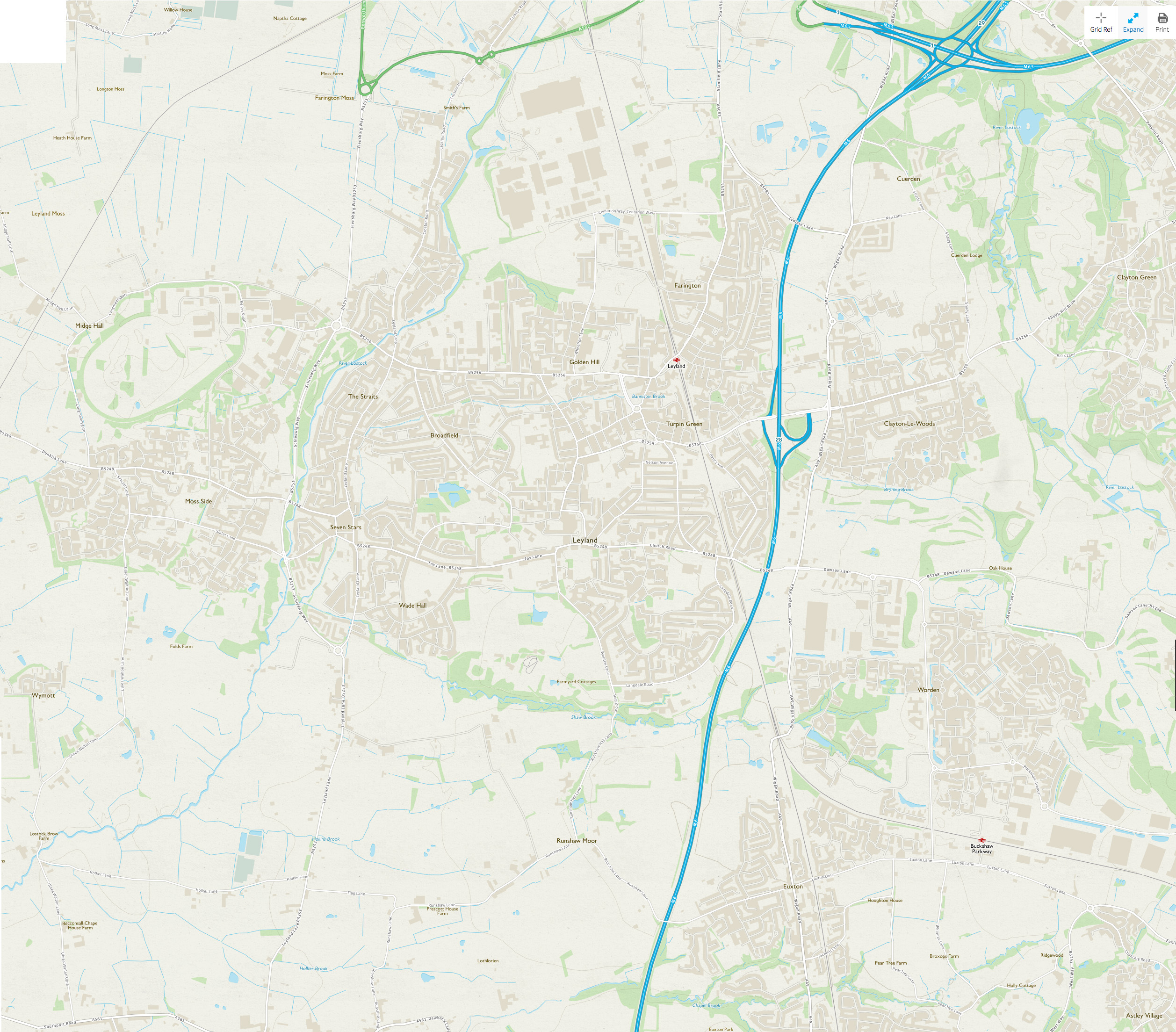 Bus 961 Route Map Bus Route Maps — Runshaw College