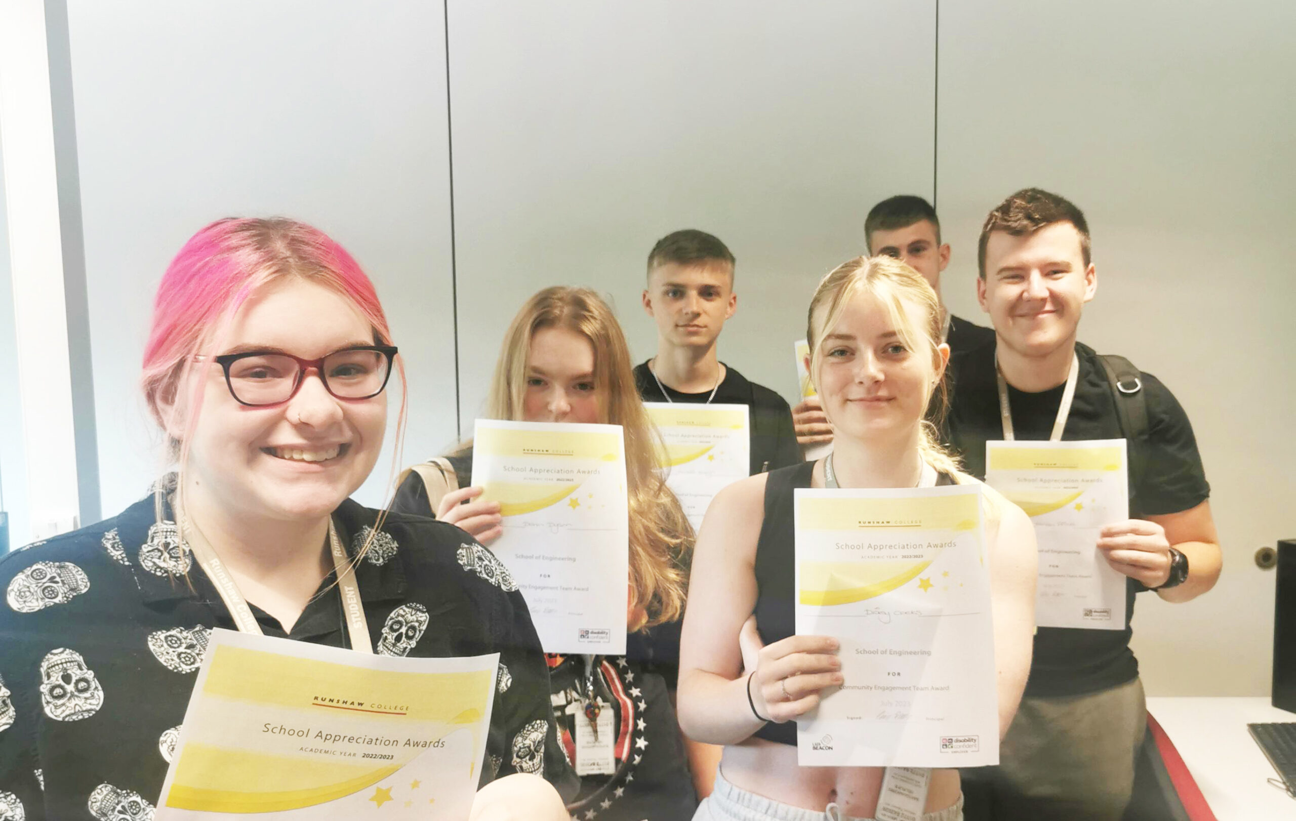 Our Engineers excel at Engagement Awards — Runshaw College