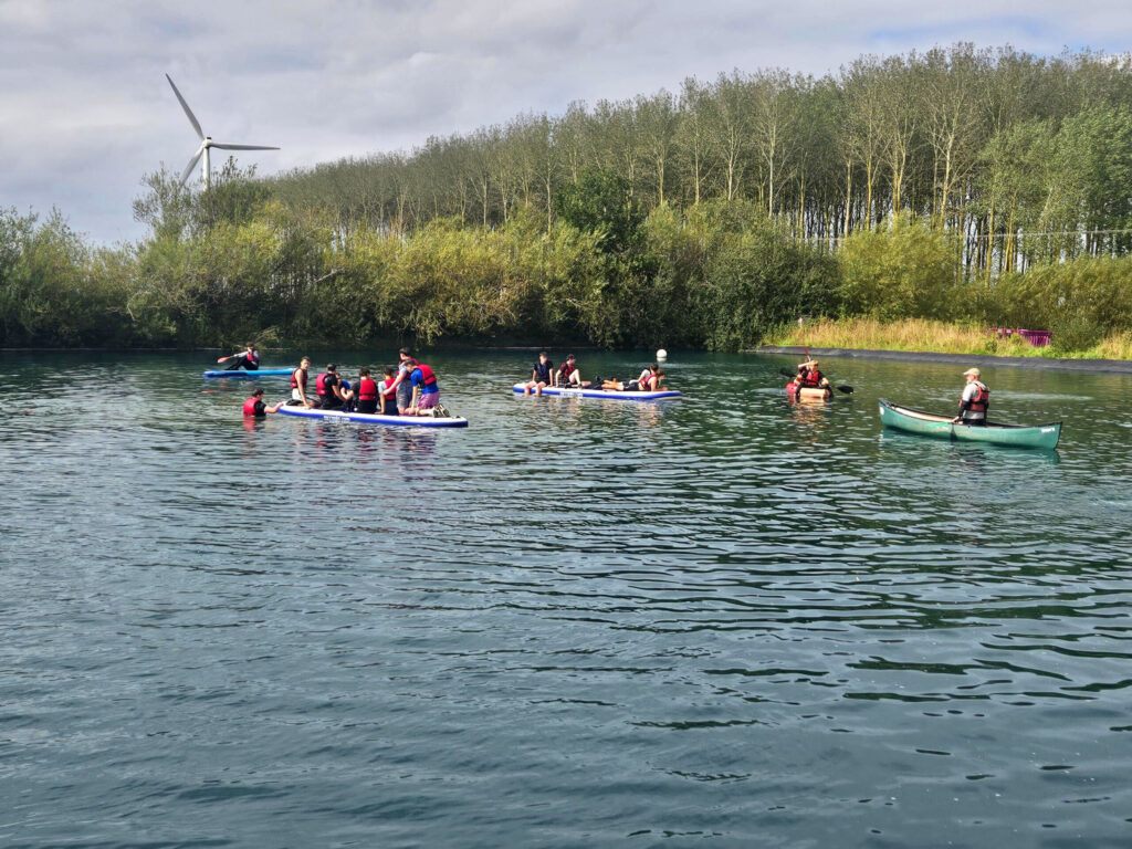 T Level Business Management students at Rock & River in Mawdesley for team building exercise.