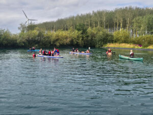 T Level Business Management students at Rock & River in Mawdesley for team building exercise.