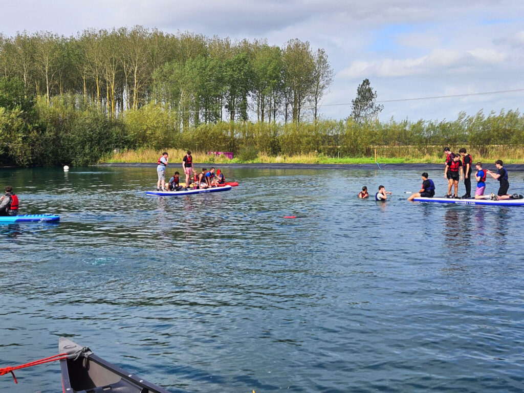 T Level Business Management students at Rock & River in Mawdesley for team building exercise.