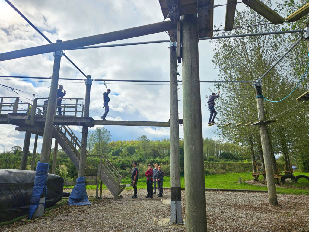 T Level Business Management students at Rock & River in Mawdesley for team building exercise.